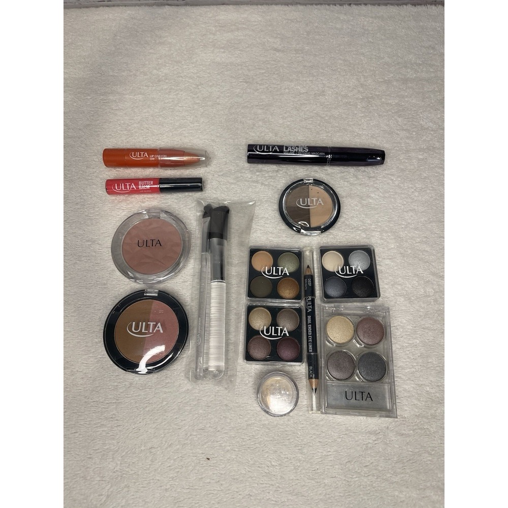 Ulta Makeup Lot Eye Shadow Blush Bronzer Mascara Lip Pencil Brushes Eyebrow